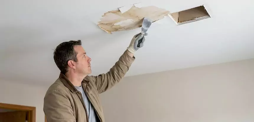 Ceiling Water Stain and Drywall Repair in Peachtree City